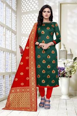 Dark-green brocade brocade salwar 5