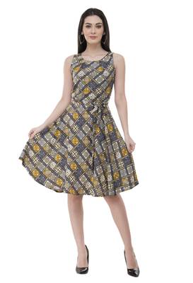 Multicolor crepe printed dress 1