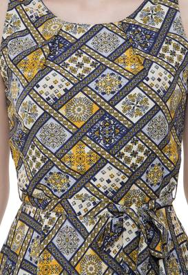 Multicolor crepe printed dress 4