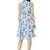 blue crepe printed dress