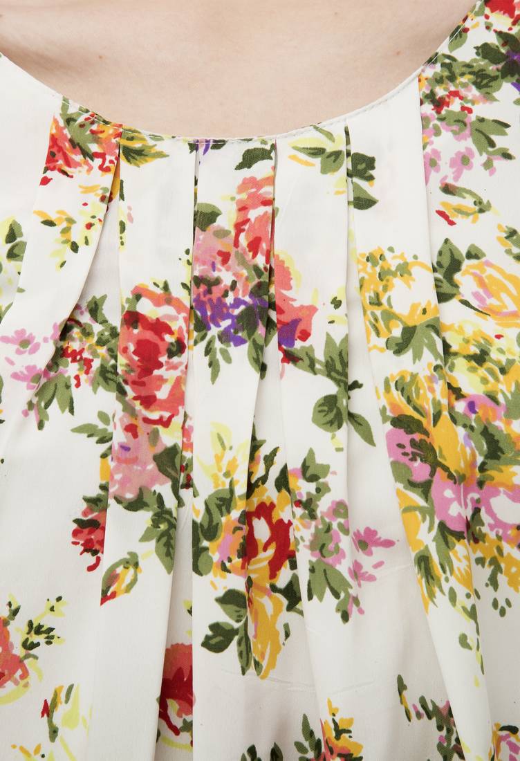 blue polyester Printed Top