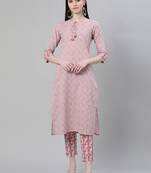 Red printed cotton kurtas-and-kurtis