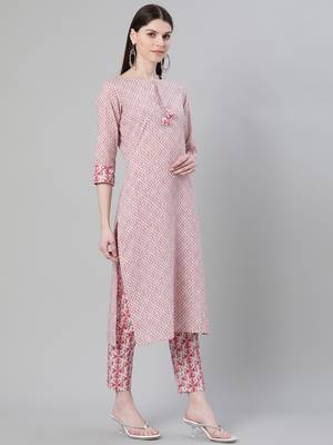 Red printed cotton kurtas-and-kurtis 2