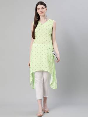Green printed cotton kurtas-and-kurtis 1