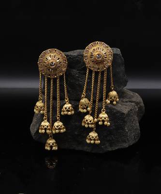 Pearls Tassels  Jhumki Drops Earring 1