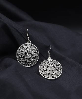 Oxidised Round Shaped Earrings 3