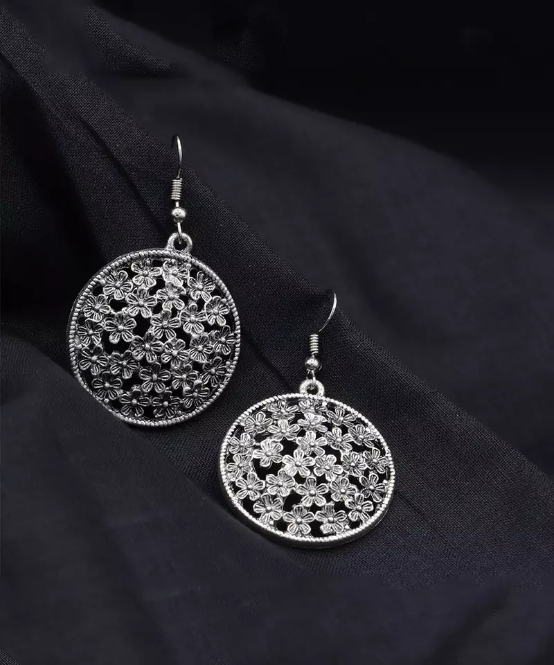 Oxidised Round Shaped Earrings