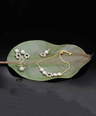 Silver american diamonds jewellery-combo 9