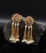 Gold Plated Kundan Designer Danglers Earrings