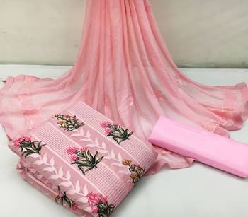 Pink embroidered chanderi salwar 1
