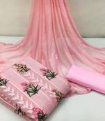 Pink embroidered chanderi salwar