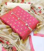 Pink woven chanderi salwar
