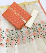 Orange woven chanderi salwar