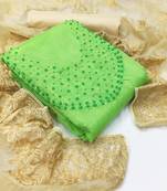 Green embroidered chanderi salwar