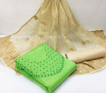 Green embroidered chanderi salwar 2