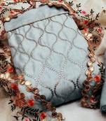 Grey sequins chanderi salwar