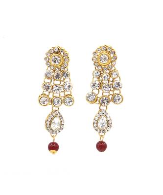 White Kundan & Red Moti Necklace Sets 6