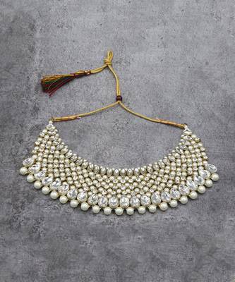 Off White Kundan Necklace Sets 3