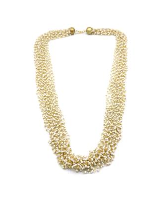 White Pearl Beaded  Necklaces 8