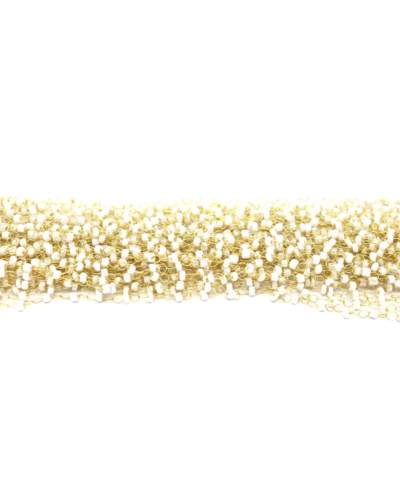 White Pearl Beaded  Necklaces