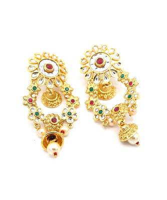 Gold Plated Kundan Earrings 5