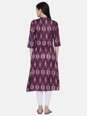 Shaily Retails Purple Colour A Line Kurta 2