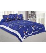 Ridan Cotton Printed Multicoloured Double Bed Sheet With Pillow Cover