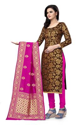 Brown brocade brocade salwar 4