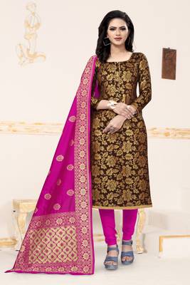 Brown brocade brocade salwar 5
