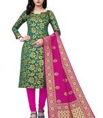 Dark-Green Brocade Brocade Salwar