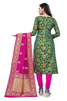 Dark-Green Brocade Brocade Salwar 2