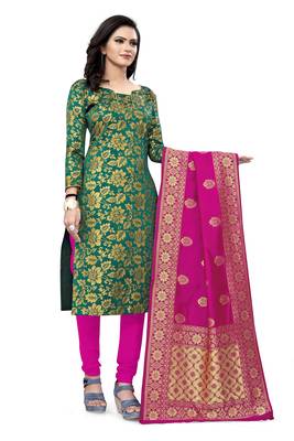 Dark-Green Brocade Brocade Salwar 3