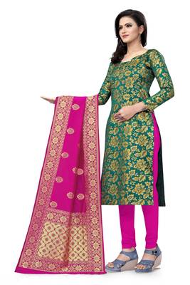 Dark-Green Brocade Brocade Salwar 4