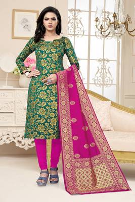 Dark-Green Brocade Brocade Salwar 5