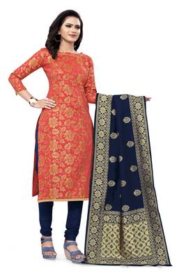 Red brocade brocade salwar 3