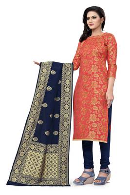 Red brocade brocade salwar 4