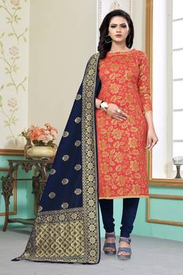 Red brocade brocade salwar 5