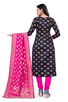 Navy-blue brocade brocade salwar 2