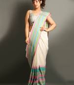 White Cotton Bengal Handloom Saree
