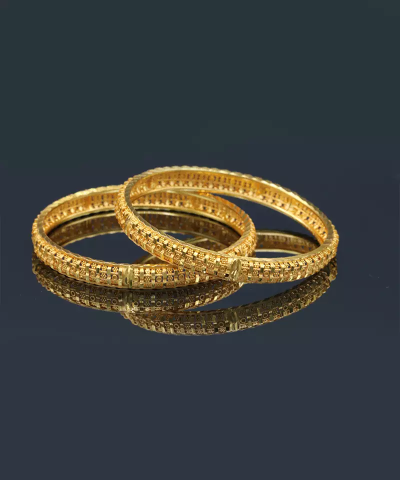 Gold Plated Bangles Set Of 2