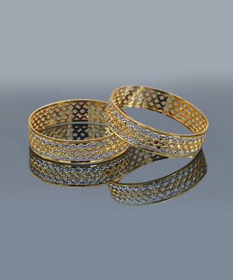 Gold Cubic Zirconia Bangles 9