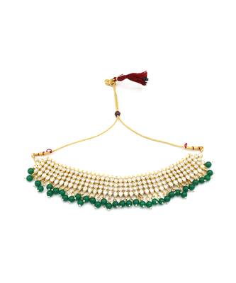 Jewellery Sets For Women Gold Plated Kundan Bridal Necklace Jewellery Set With Earrings 7
