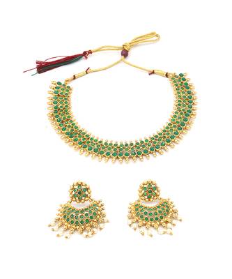 Yellow Gold Alloy necklace sets 3