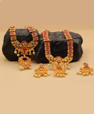 Multicolor studded jewellery necklace-sets 7