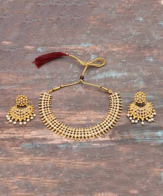 Yellow Gold Alloy necklace sets 6