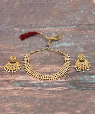 Yellow Gold Alloy necklace sets 7