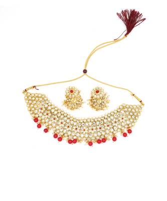 Designer Red Kundan Necklace Sets 3
