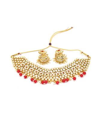 Designer Red Kundan Necklace Sets 4