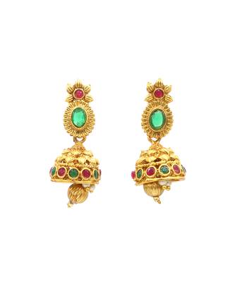 Gold Plated Designer Temple Necklace Set fOr Women 6