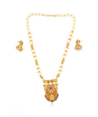 Gold Beaded Jewellery Necklace Sets 7